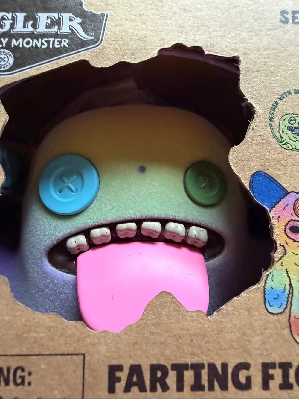 Fuggler Farting Flocked Oogah Boogah Rainbow Motion Activated Figure Series 2